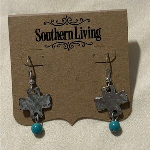 Southern Living rustic cross earrings